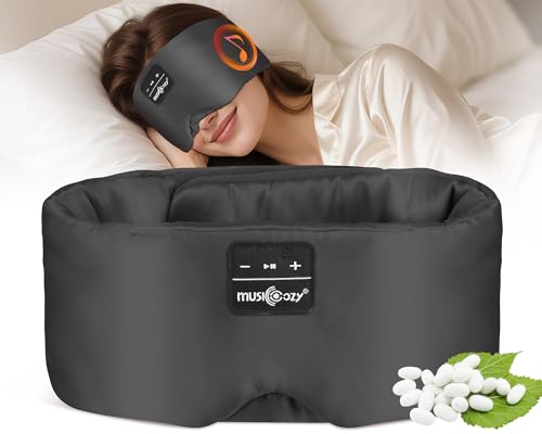MUSICOZY Luxury 3D Silk Sleep Mask Bluetooth 5.4 Headphones