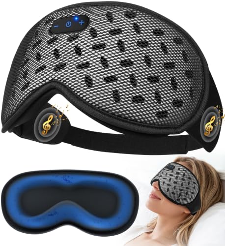 MUSICOZY Sleep Mask Bluetooth Headphone Cooling Weighted Eyemask Headphones